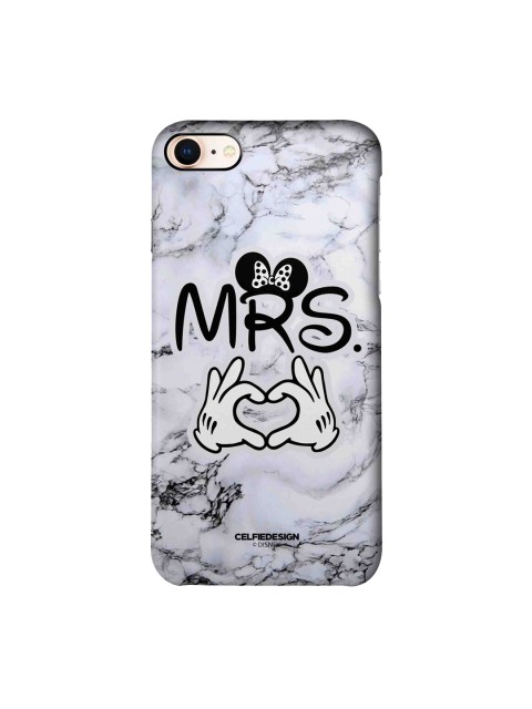 

macmerise White & Black Mrs & Mr Hearts 1 iPhone 8 Slim Back Case