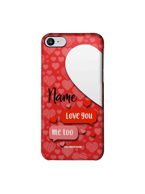 

macmerise Red & White Printed iPhone 7 Slim Back Case