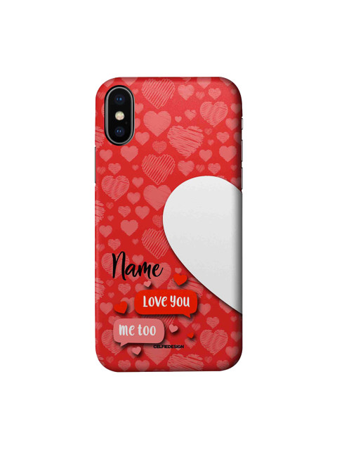 

macmerise Red & Black Love Messages 1 iPhone X Slim Back Case