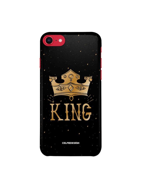 

macmerise Black & Gold King & Queen Printed iPhone SE (2020) Back Case