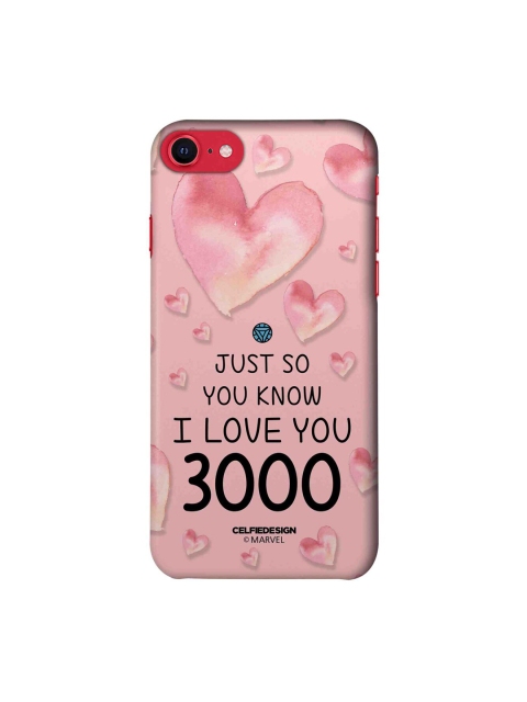 

macmerise Pink & Black I Love you 3000 iPhone SE 2020 Slim Back Case