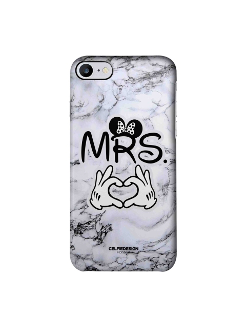 

macmerise White & Black Mrs & Mr Hearts 1 iPhone 7 Slim Back Case