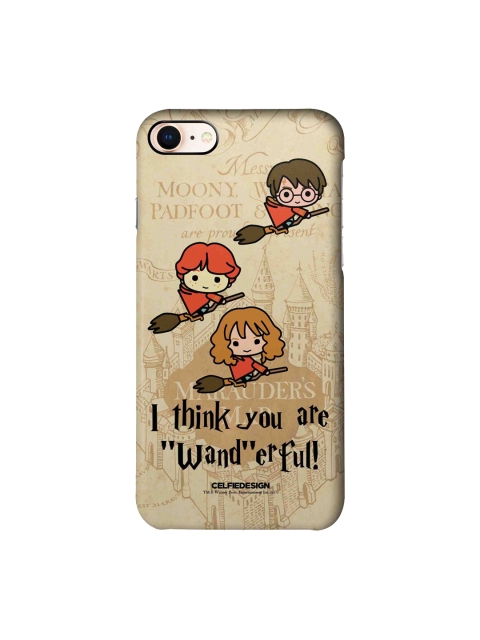 

macmerise Beige & Black Wanderful Love iPhone 8 Slim Back Case