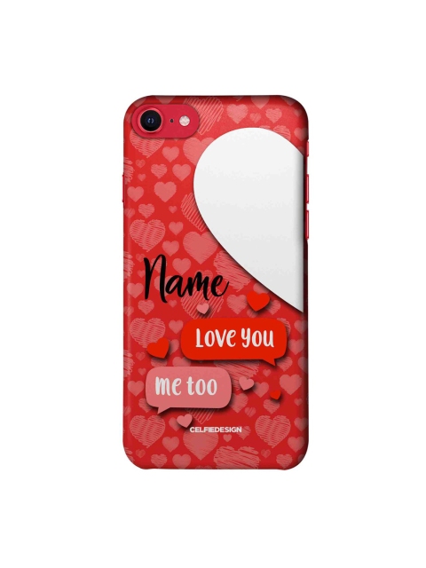 

macmerise Red & Black Typography Printed iPhone SE Slim Back Case
