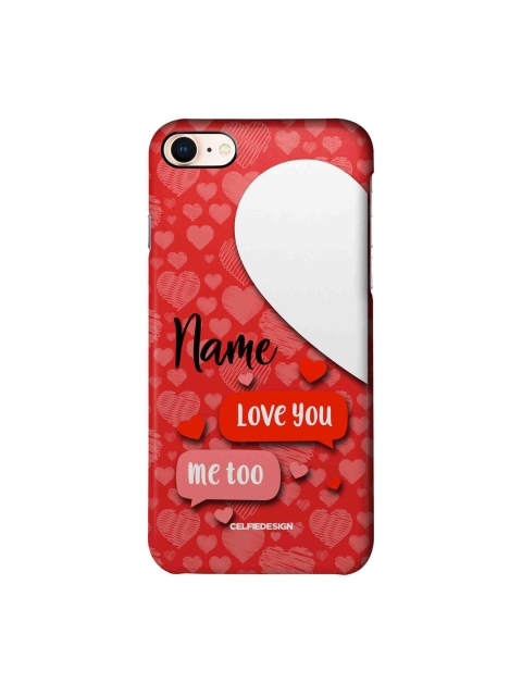

macmerise Red & White Love Messages Printed iPhone 8 Slim Back Case