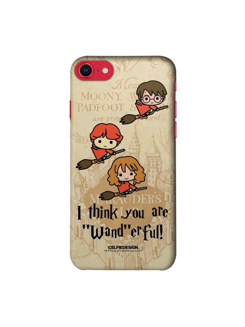 

macmerise Brown & Orange Wanderful Printed iPhone SE (2020) Back Case, Multi
