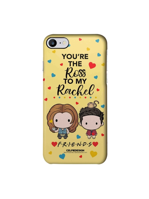 

macmerise Yellow & Black Ross & Rachel Printed iPhone 7 Slim Back Case