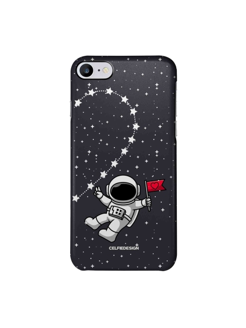 

macmerise Black & White Space Love Printed iPhone 7 Back Case