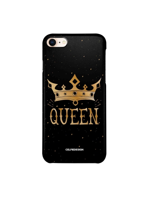 

macmerise Black & Gold King & Queen Printed iPhone 8 Back Case
