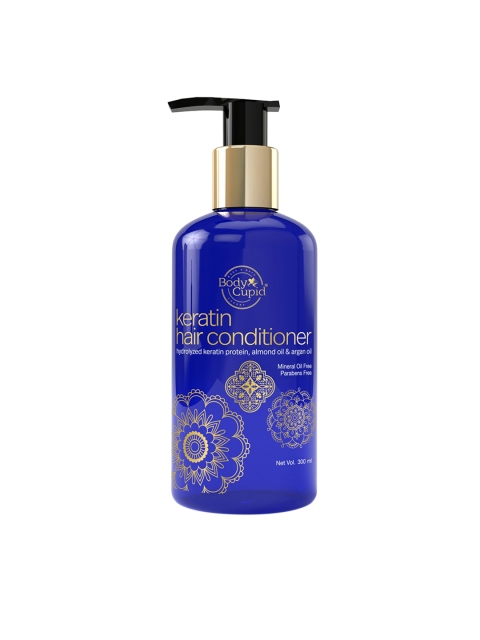 

Body Cupid Keratin Hair Conditioner with Coconut Oil & Argan Oil - 300 ml, Blue