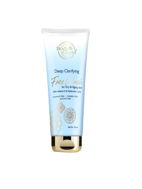 

Body Cupid Deep Clarifying Face Wash with Hyaluronic Acid & Vitamin E - 100 ml, Blue