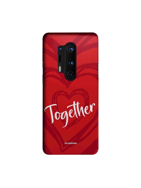 

macmerise Red & White Better Together 2 Printed OnePlus 8 Pro Slim Back Case