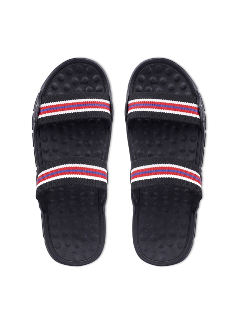 

Woakers Men Black Striped Slip-On