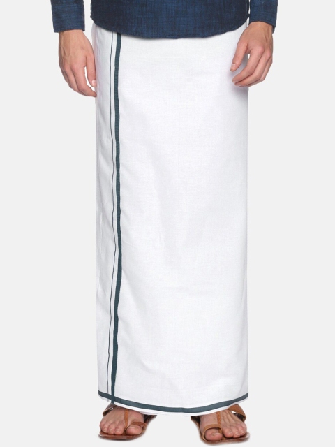 

Chennis Men White Solid Pure Cotton Dhotis