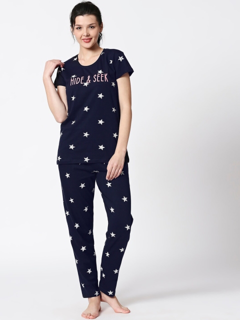 

I like me Women Navy Blue Night suits