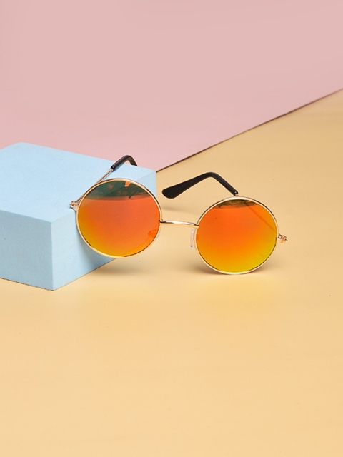 

POPLINS Kids Yellow UV Protected Round Sunglasses GG-1055