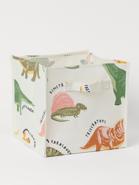 

H&M White Printed Storage Basket