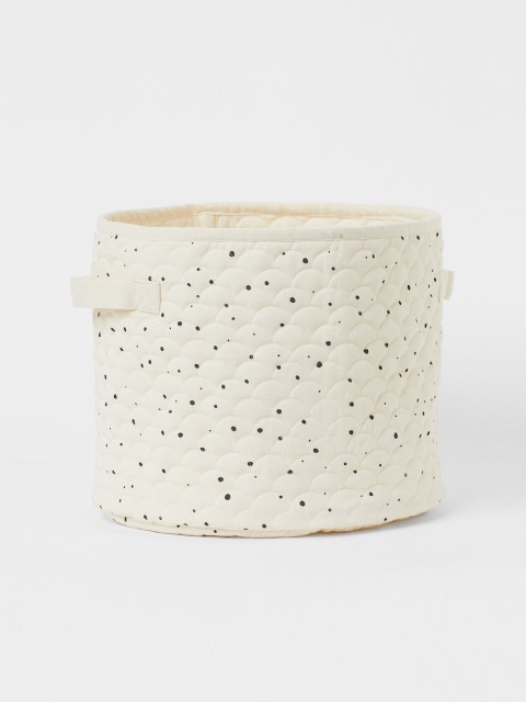 

H&M White Quilted cotton storage basket