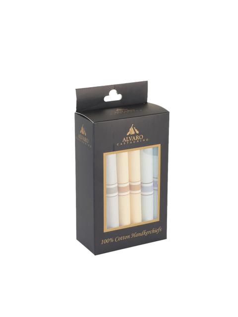 

Alvaro Castagnino Men Pack Of 6 Handkerchiefs Gift Set, Beige