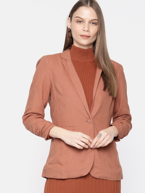 

Vero Moda Women Pink Regular Fit Single-Breasted Blazer