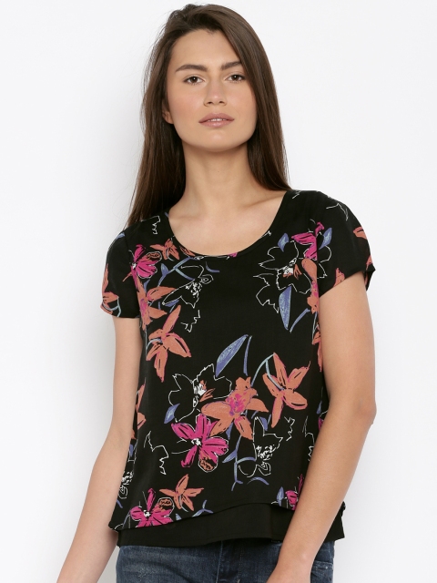 

Vero Moda Women Black Printed Top