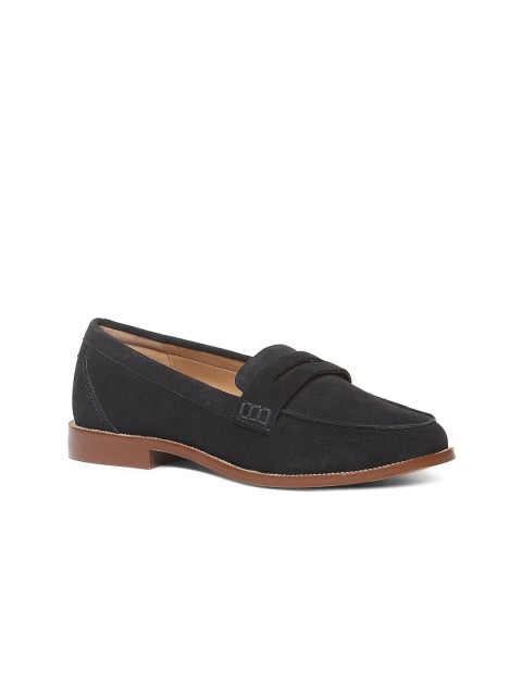 

Saint G Women Navy Blue Leather Loafers