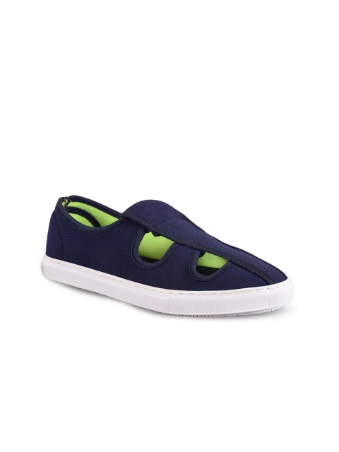 

Ferraiolo Men Navy Blue Slip-On Sneakers