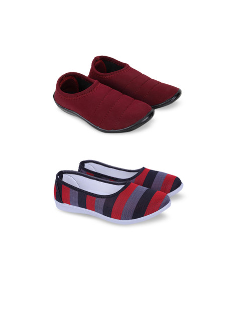 

FABBMATE Women Multicoloured Colourblocked Slip-On Sneakers, Multi