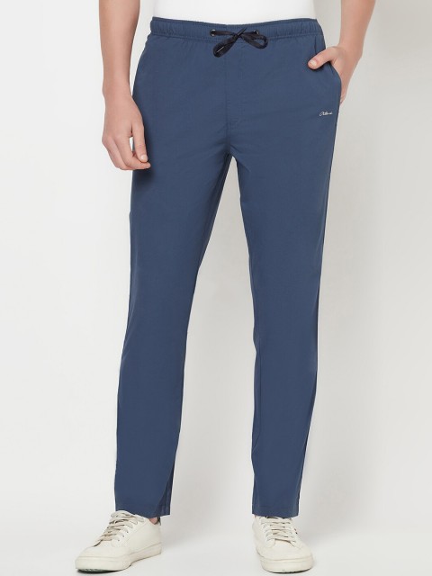 

Octave Men Blue Solid Cotton Track Pants