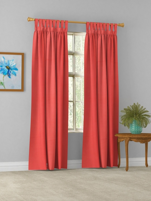 

EK Peach-Coloured Cotton Door Curtain