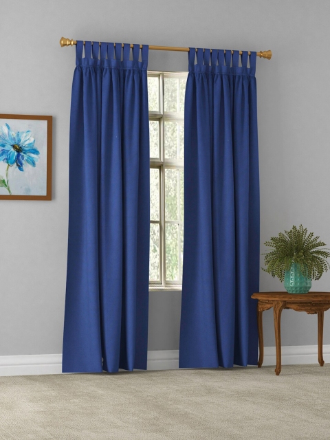

EK Navy Blue Set of 2 Door Curtain