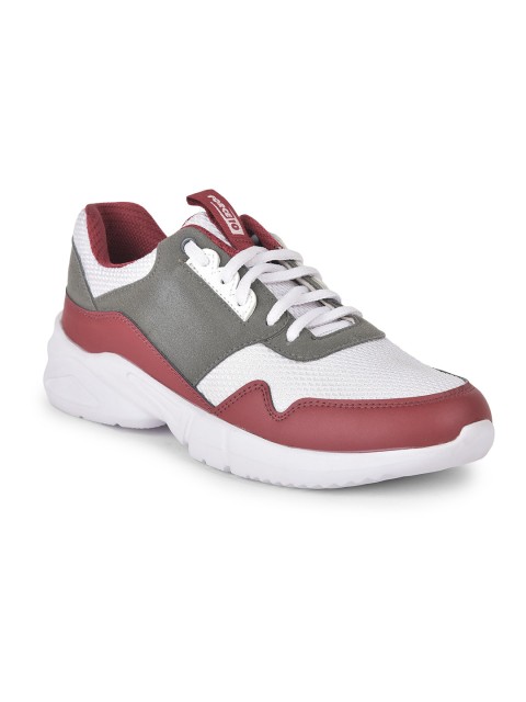

Liberty Men Red Mesh Running Memory Foam Non-Marking Shoes