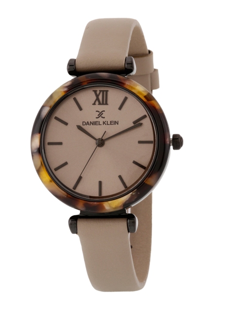 

Daniel Klein Women Grey Dial & Brown Leather Straps Analogue Watch DK 1 12544-3-New