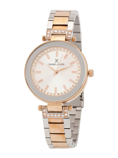 

Daniel Klein Women Silver-Toned Embellished Dial Bracelet Style Straps Watch DK11368