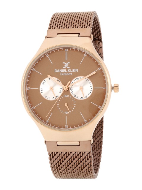 

Daniel Klein Men Brown Dial & Brown Bracelet Style Straps Analogue Watch DK11820