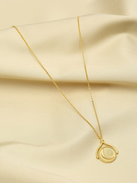 

EK BY EKTA KAPOOR Women Gold-Toned Sun & Moon Pendant Chain