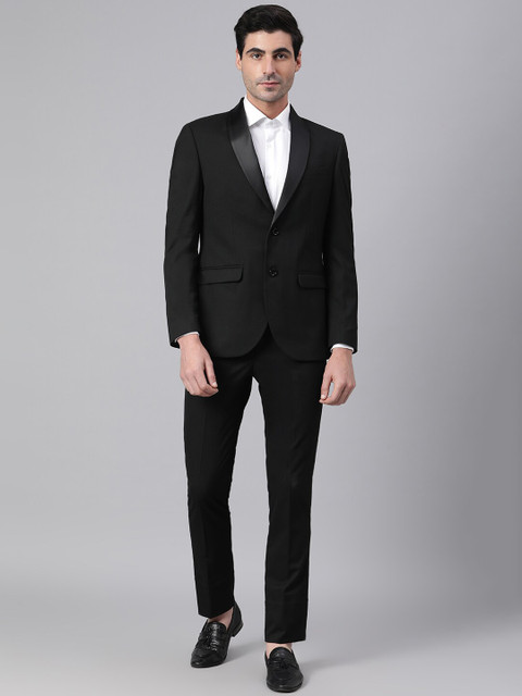 

Richlook Men Black Solid Tuxedo Regular-Fit 2-Piece Suit
