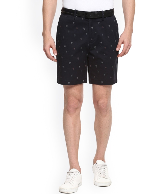 

Original Penguin Men Navy Blue Conversational Printed Cotton Shorts