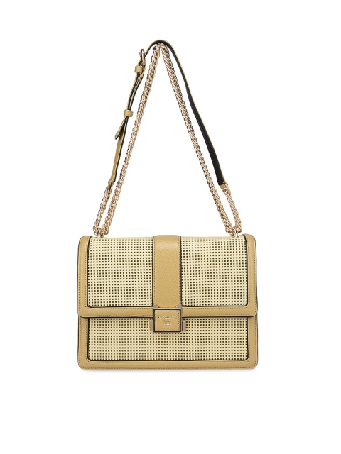 

Da Milano Green Textured Leather Structured Sling Bag