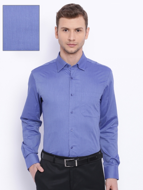

Raymond Blue Contemporary Regular Fit Solid Formal Shirt