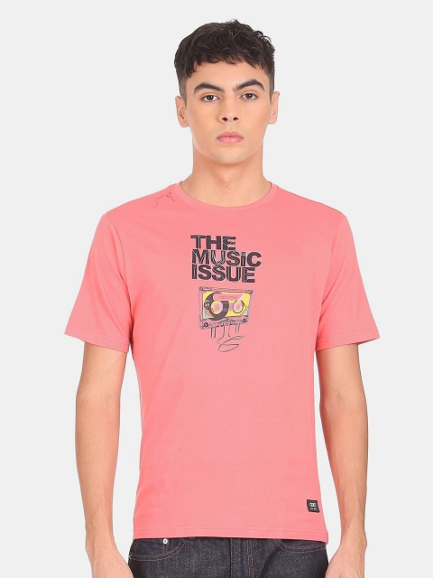 

Colt Men Pink Graphic Printed Cotton T-shirt