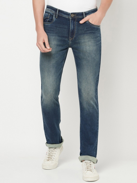 

Octave Men Blue Low Distress Heavy Fade Stretchable Jeans