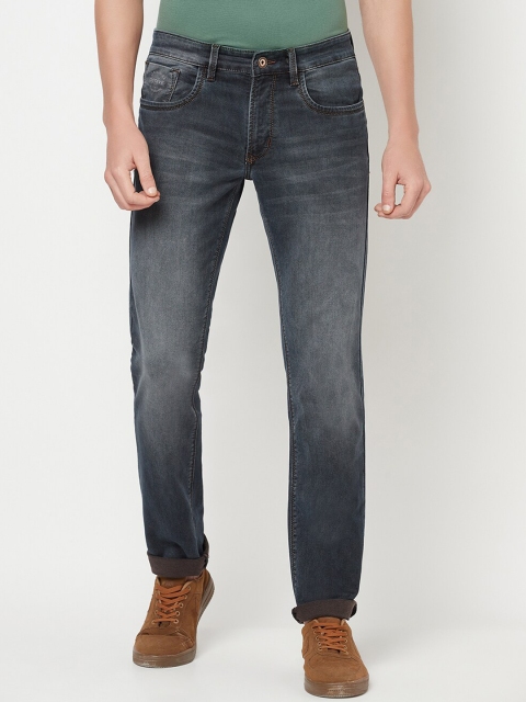 

Octave Men Grey Slash Knee Stretchable Jeans