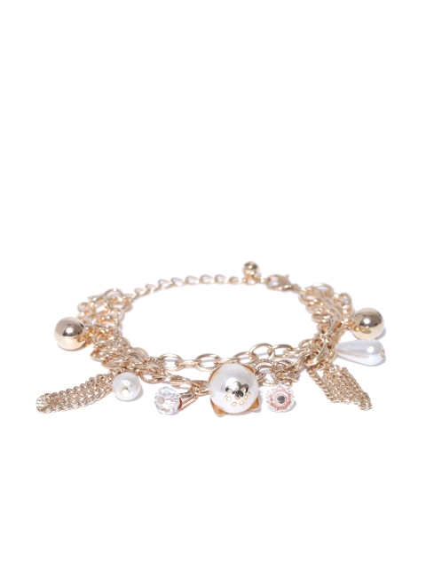 

Shining Diva Gold-Toned Dual-Stranded Bracelet