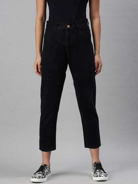 

SHOWOFF Women Blue Boyfriend Fit High-Rise Jeans