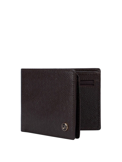 

Da Milano Men Brown Textured Leather Two Fold Wallet