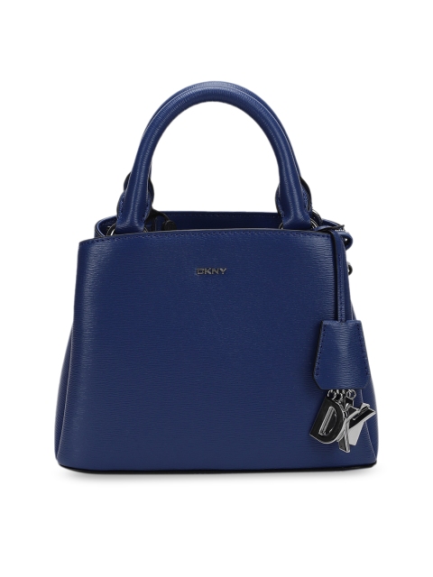 

DKNY Blue Leather Structured Handheld Bag