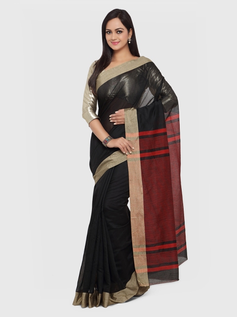 

Kvsfab Black & Red Cotton & Silk Traditional Saree