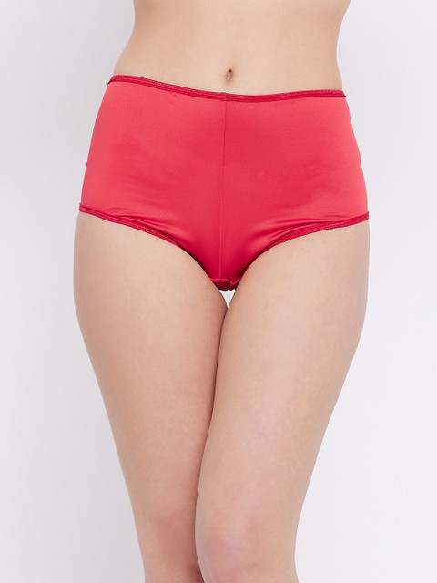 

SECRETS BY ZEROKAATA Women Red Solid Boy Shorts Briefs
