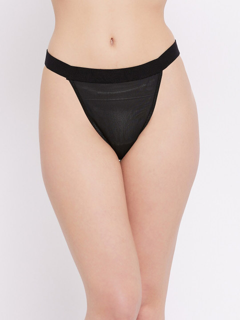 

SECRETS BY ZEROKAATA Women Black Solid Thongs